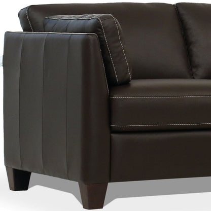 Modway Furniture 81" Chocolate Leather Sofa – Luxurious Comfort with Black Legs, Stylish Design, and Durable Support - 491287-HOMEROOTS