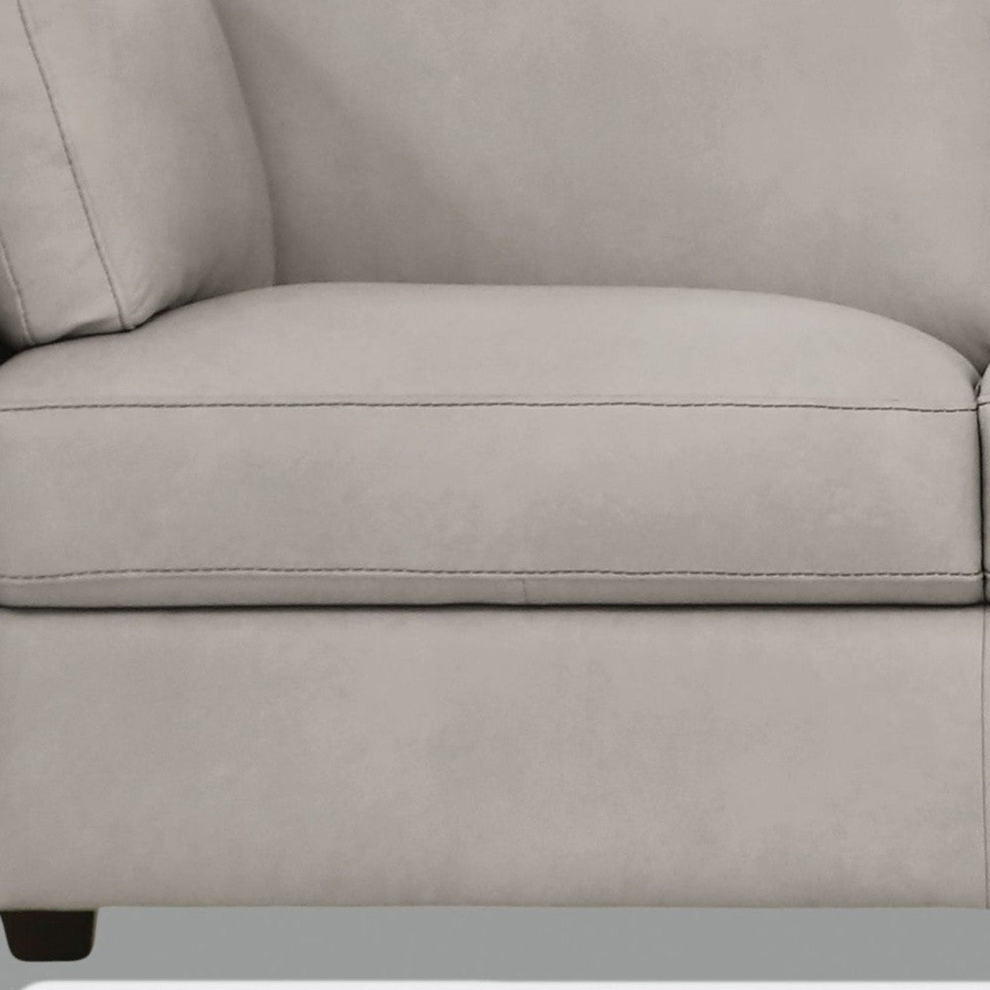 Modway Furniture 81" Light Gray Leather Sofa with Black Legs - Luxurious Comfort, Elegant Design, Built to Last! - 491288-HOMEROOTS