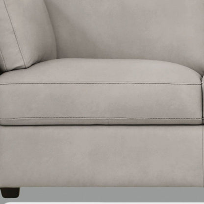 Modway Furniture 81" Light Gray Leather Sofa with Black Legs - Luxurious Comfort, Elegant Design, Built to Last! - 491288-HOMEROOTS
