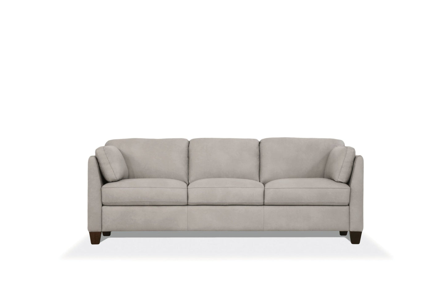 Modway Furniture 81" Light Gray Leather Sofa with Black Legs - Luxurious Comfort, Elegant Design, Built to Last! - 491288-HOMEROOTS