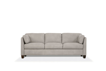 Modway Furniture 81" Light Gray Leather Sofa with Black Legs - Luxurious Comfort, Elegant Design, Built to Last! - 491288-HOMEROOTS