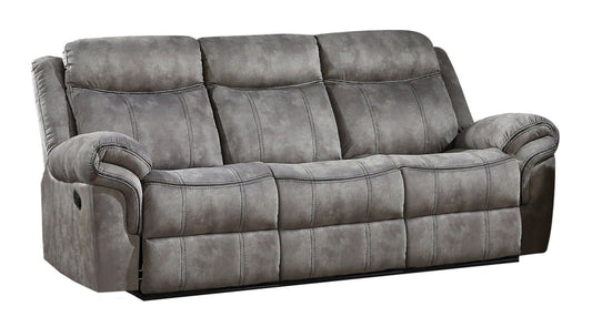 Modway Furniture 87" Gray Velvet Reclining Sofa with USB Charging, Elegant Black Legs & Plush Comfort for Your Home -491314-HOMEROOTS