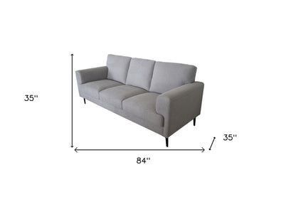Modway Furniture 84" Light Gray Linen Sofa with Stylish Black Legs - Comfort Meets Contemporary Elegance for Your Home - 491331-HOMEROOTS