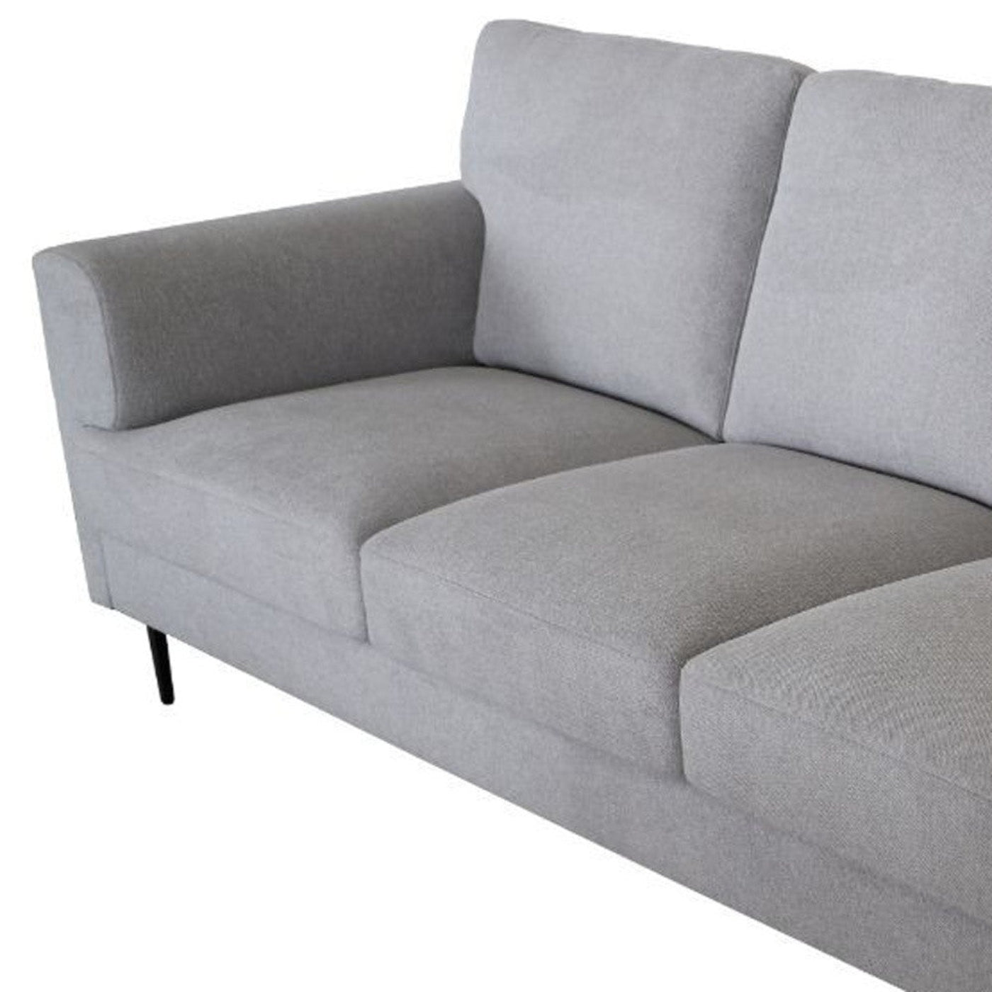Modway Furniture 84" Light Gray Linen Sofa with Stylish Black Legs - Comfort Meets Contemporary Elegance for Your Home - 491331-HOMEROOTS