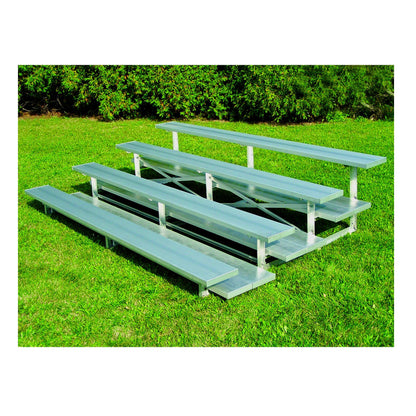Bleachers 4 Row Powder Coated Low Rise Aluminum Bleachers - 40-42-BLCH-4ALPC