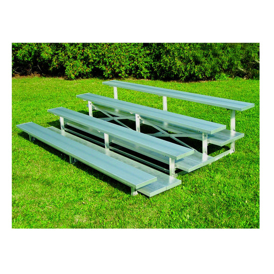 Bleachers 4 Row Powder Coated Low Rise Aluminum Bleachers - 40-42-BLCH-4ALPC