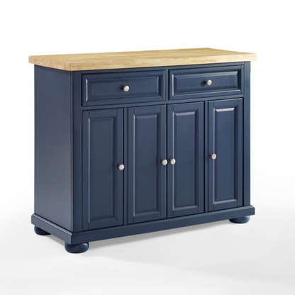 CROSLEY KF30031ANV MADISON 42 INCH TRANSITIONAL DESIGN KITCHEN ISLAND - NAVY - KF30031ANV