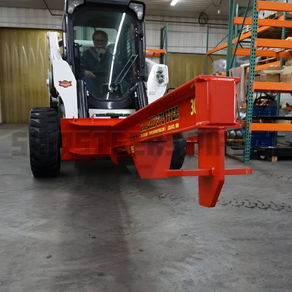 TM Manufacturing Heavy-Duty Skid Steer Log Splitter Attachment - 30-HD