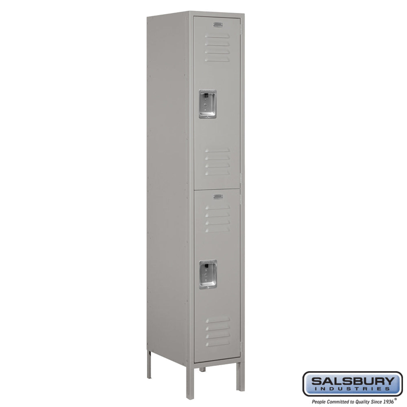 Salsbury 15" Wide Double Tier Standard Metal Locker -1 Wide - 52165GY-A