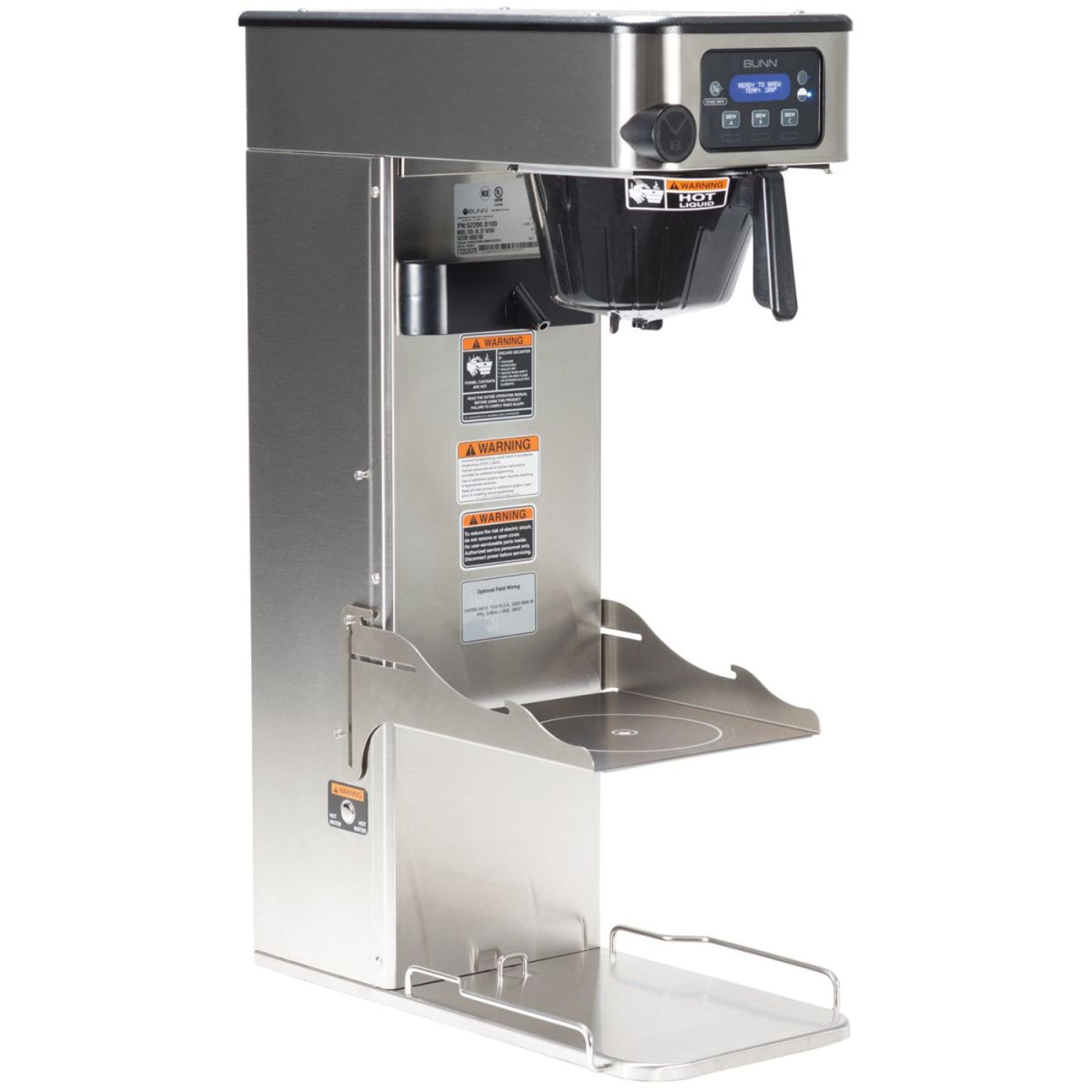 Bunn 52200.0000 ITCB-DV Infusion Series Tea/Coffee Brewer with Tray - BU522000000