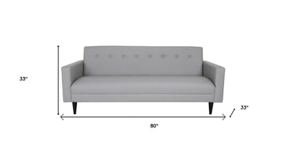 Modway Furniture 80" Gray Faux Leather Sofa with Stylish Black Legs - Modern Comfort & Versatile Decor Piece - 530477-HOMEROOTS