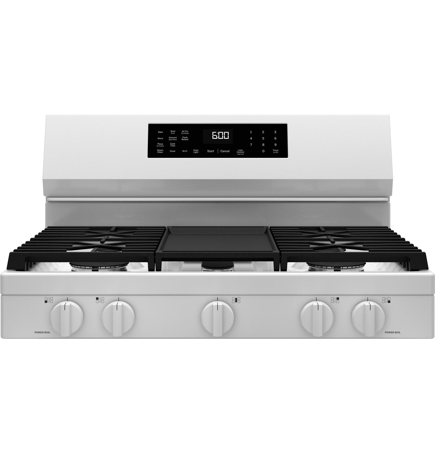 GE APPLIANCES GGF600AVWW GE(R) 30" Free-Standing Gas Convection Range with No Preheat Air Fry and EasyWash(TM) Oven Tray - GGF600AVWW-KT