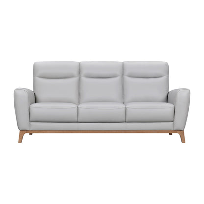 Modway Furniture 83" Gray Leather Sofa - Luxurious Comfort with Elegant Brown Legs for Stylish Living Rooms - 546406-HOMEROOTS