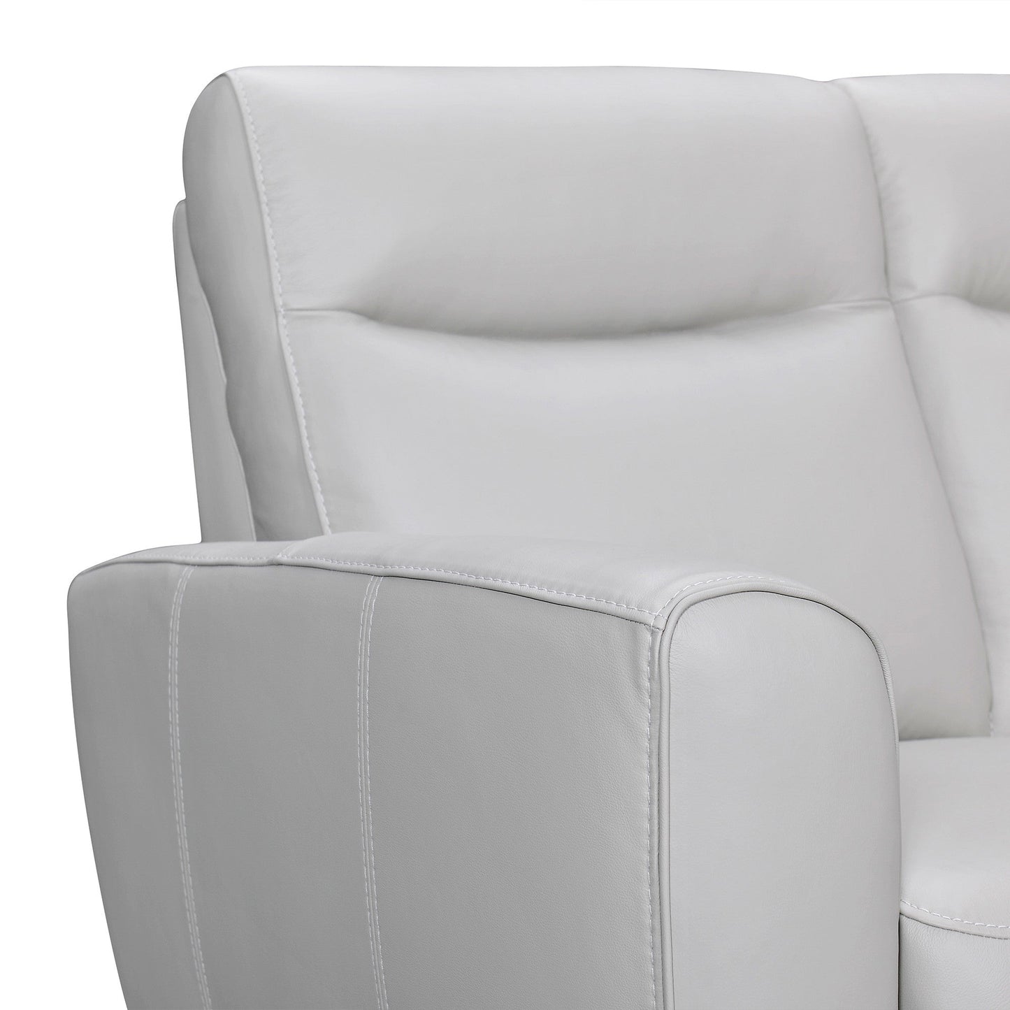 Modway Furniture 83" Gray Leather Sofa - Luxurious Comfort with Elegant Brown Legs for Stylish Living Rooms - 546406-HOMEROOTS