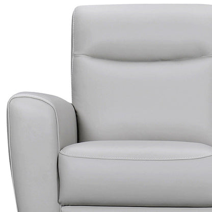 Modway Furniture 83" Gray Leather Sofa - Luxurious Comfort with Elegant Brown Legs for Stylish Living Rooms - 546406-HOMEROOTS