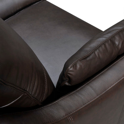 Modway Furniture 87" Dark Brown Leather Sofa with Plush Toss Pillows - Elegant Comfort and Durable Design! - 546409-HOMEROOTS