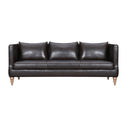 Modway Furniture 85" Dark Brown Leather Sofa - Luxurious Comfort, Elegant Design, Perfect for Stylish Living Rooms! - 546412-HOMEROOTS