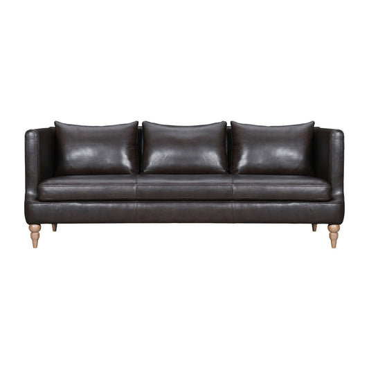 Modway Furniture 85" Dark Brown Leather Sofa - Luxurious Comfort, Elegant Design, Perfect for Stylish Living Rooms! - 546412-HOMEROOTS