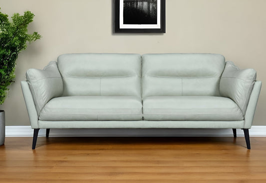 Modway Furniture 87" Mint Green Leather Sofa with Black Legs - Luxurious Comfort, Elegant Design & Strong Support! - 546413-HOMEROOTS