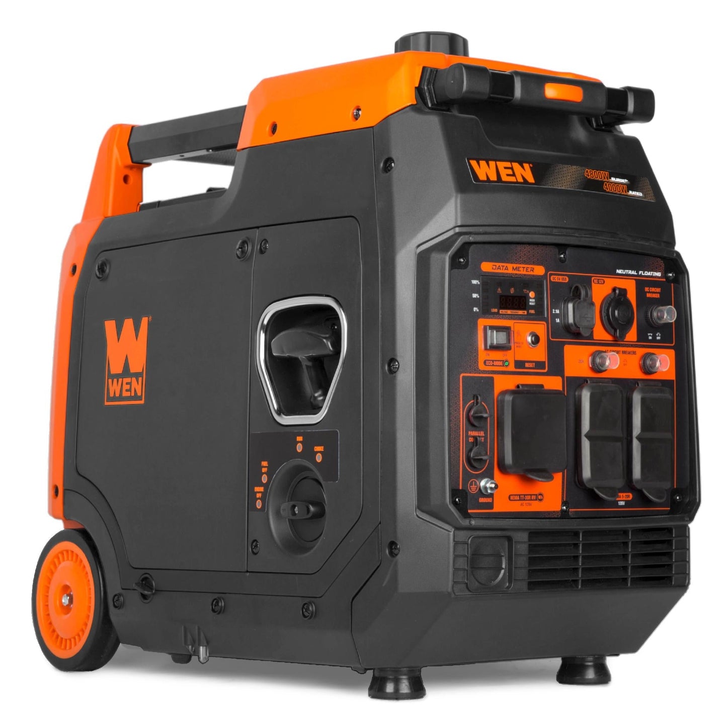 WEN 56477i Quiet and Lightweight 4800-Watt RV-Ready Portable Inverter Generator with Fuel Shut Off - 56477i