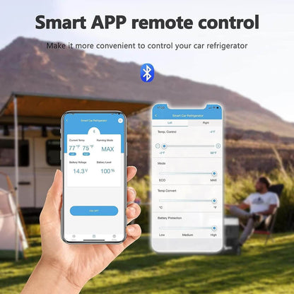 AOBOSI Portable Refrigerator on Wheels Dual Door Dual Zone 60qt/57L - J57