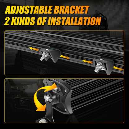 Auxbeam AR-800 RGB Switch Panel with APP+12 Inch 5D-PRO LED Light Bar, Toggle/ Momentary/ Pulsed Mode Supported - GP00012145