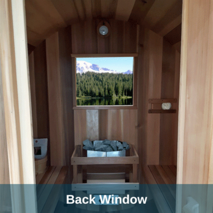 Dundalk LeisureCraft Clear Red Cedar Barrel Sauna - DLCRCBS-666KW