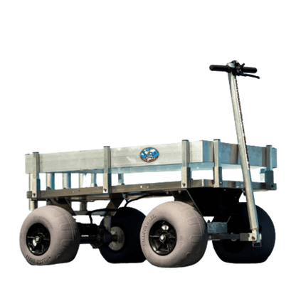 Alumacart Electric Big Kahuna BKEW Rust Resistant Extra Large Beach and Fishing Wagon with Rod Holders New