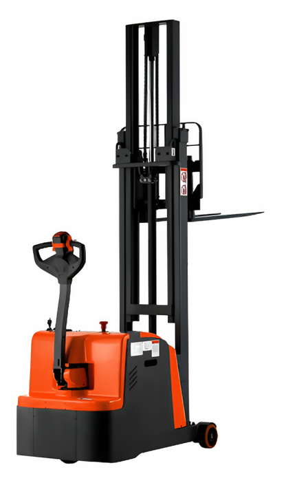Tory Carrier Counterbalanced Electric Stacker Straddle Legs with Adjustable Forks 1212 lbs. Capacity 118" Lifting Height New - NAT11W-118