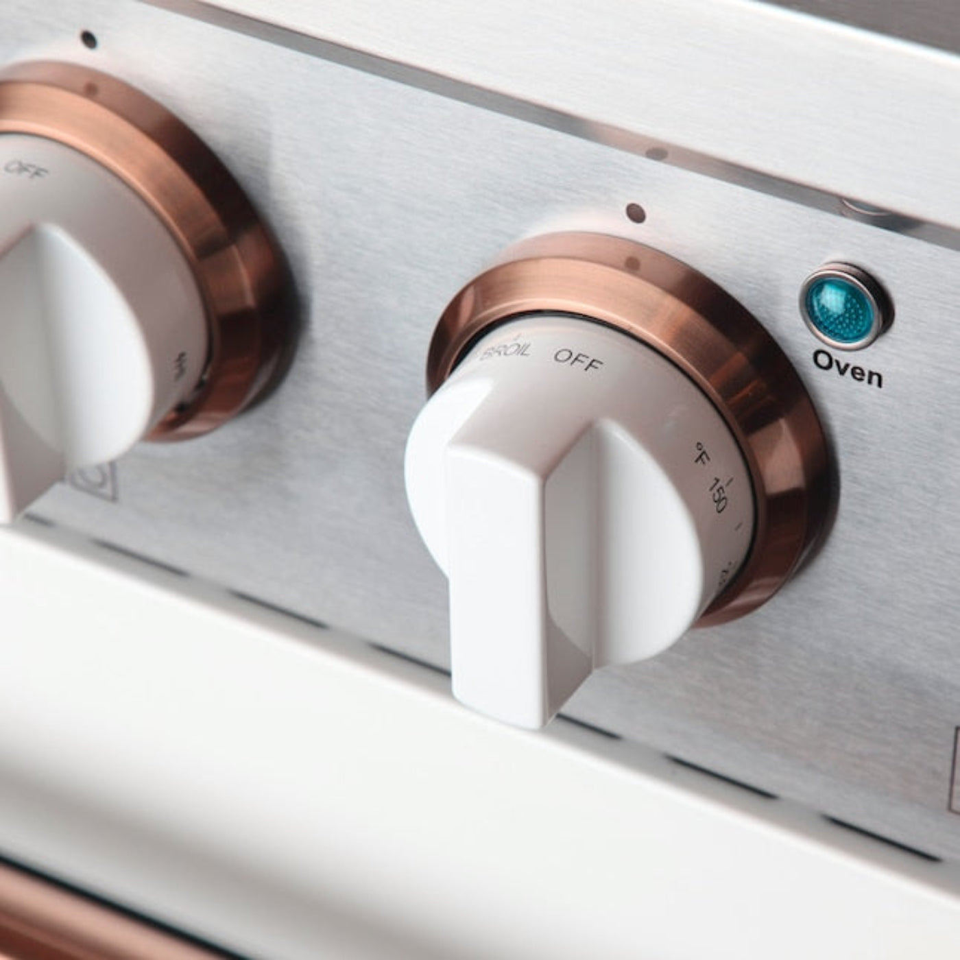 Kucht Professional 30" 4.2 cu ft. Propane Gas Range in White with Rose Gold Accents, KNG301/LP-W-ROSE - KNG301/LP-W-ROSE