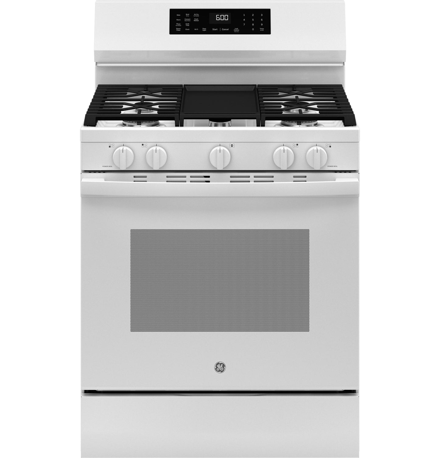GE APPLIANCES GGF600AVWW GE(R) 30" Free-Standing Gas Convection Range with No Preheat Air Fry and EasyWash(TM) Oven Tray - GGF600AVWW-KT