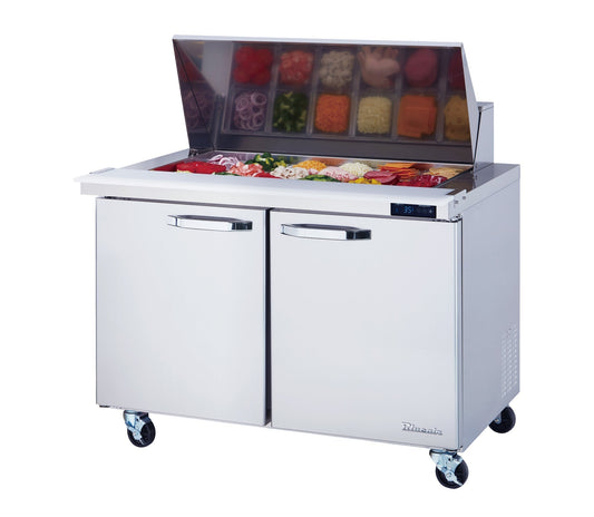 Blue Air  | 48" Wide 2 Door Mega Top Sandwich Prep Table - BLMT48-HC
