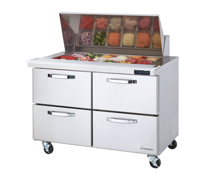 Blue Air  | 48" Wide 4 Drawer Mega Top Sandwich Prep Table - BLMT48-D4-HC