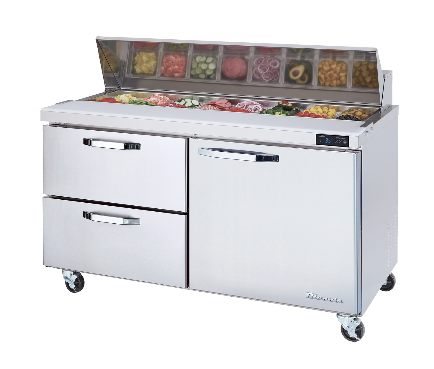 Blue Air  67" Wide 2 Drawer Pizza Prep Table - BAPP67-D2R-HC