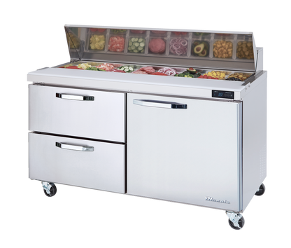 Blue Air  67" Wide 2 Drawer Pizza Prep Table - BAPP67-D2R-HC