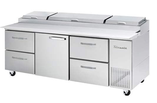 Blue Air  | 93" Wide 4 Drawer Pizza Prep Table - BAPP93-D4LR-HC