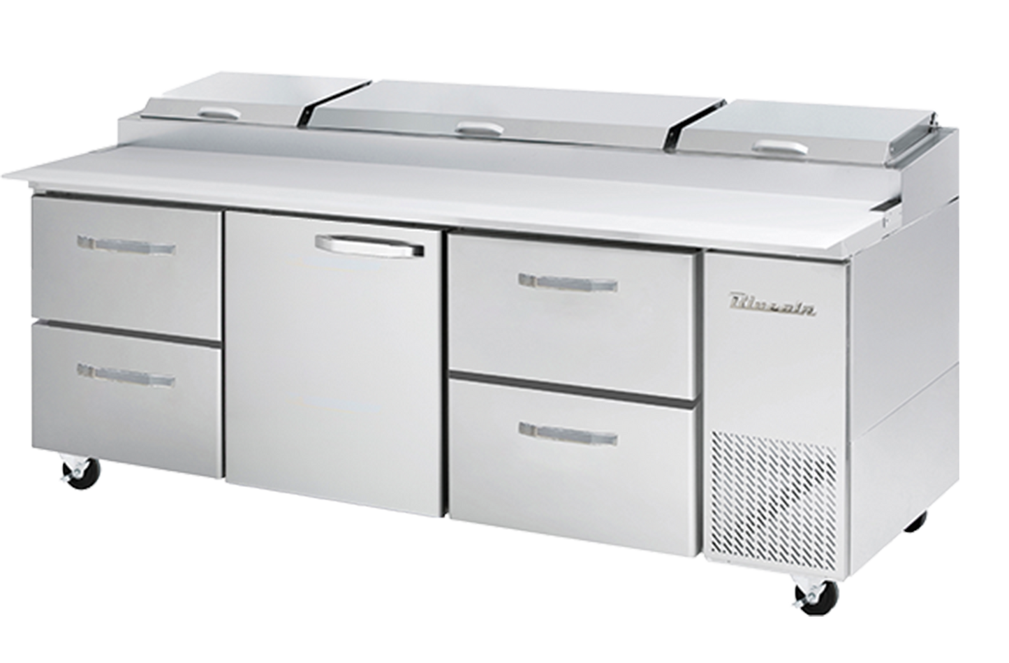 Blue Air  | 93" Wide 4 Drawer Pizza Prep Table - BAPP93-D4LR-HC