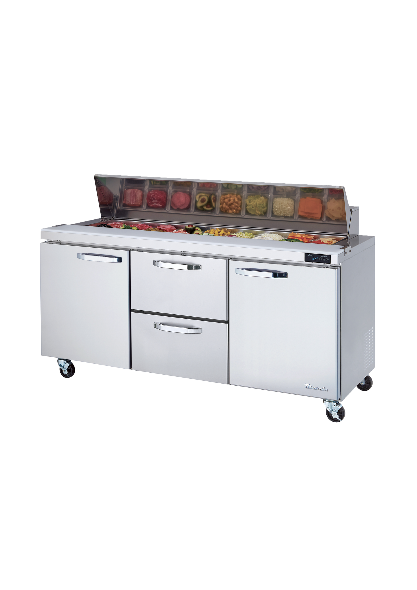 Blue Air  72" Wide 2 Drawer Sandwich Prep Table - BLPT72-D2M-HC