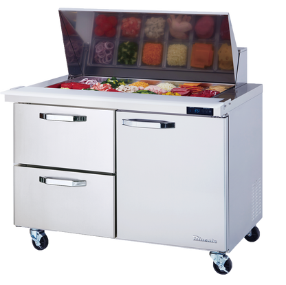 Blue Air | 48" Wide 2 Drawer Mega Top Sandwich Prep Table - BLMT48-D2R-HC