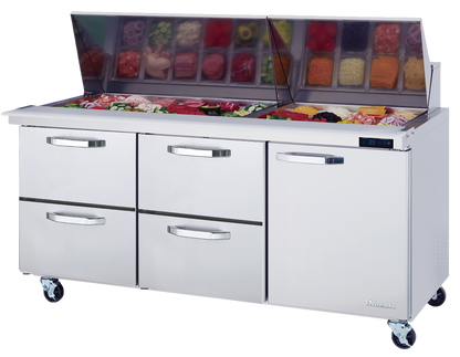 Blue Air | 72" Wide 4 Drawer Mega Top Sandwich Prep Table - BLMT72-D4LM-HC