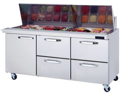 Blue Air | 72" Wide 4 Drawer Mega Top Sandwich Prep Table - BLMT72-D4LM-HC