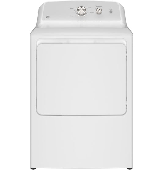 GE APPLIANCES GTX38EASWWS GE(R) 6.2 cu. ft. Capacity Electric Dryer with Up To 120 ft. Venting and Shallow Depth​ - GTX38EASWWS-KT