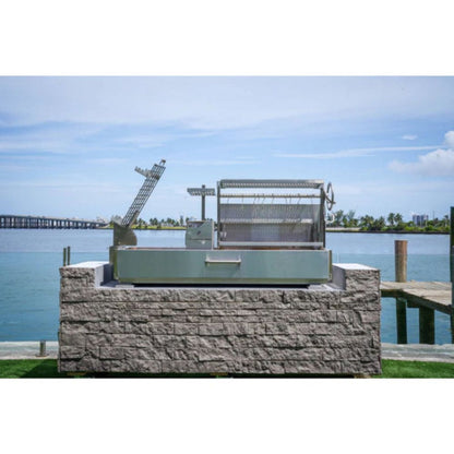 Tagwood BBQ08SS Argentine Santa Maria Wood Fire & Charcoal Gaucho Grill - BBQ08SS