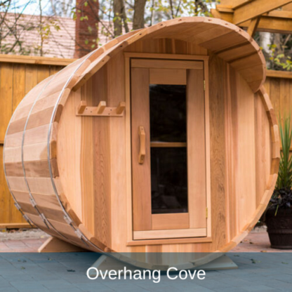 Dundalk LeisureCraft Panoramic View Knotty Cedar Barrel Sauna - DLKNOTYYCBS