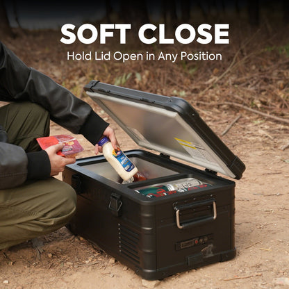 ICECO21QT APL20 Black Single Zone Aluminum Freezer With Magnetic Power Bank - APL20-Black+Magnetic Battery