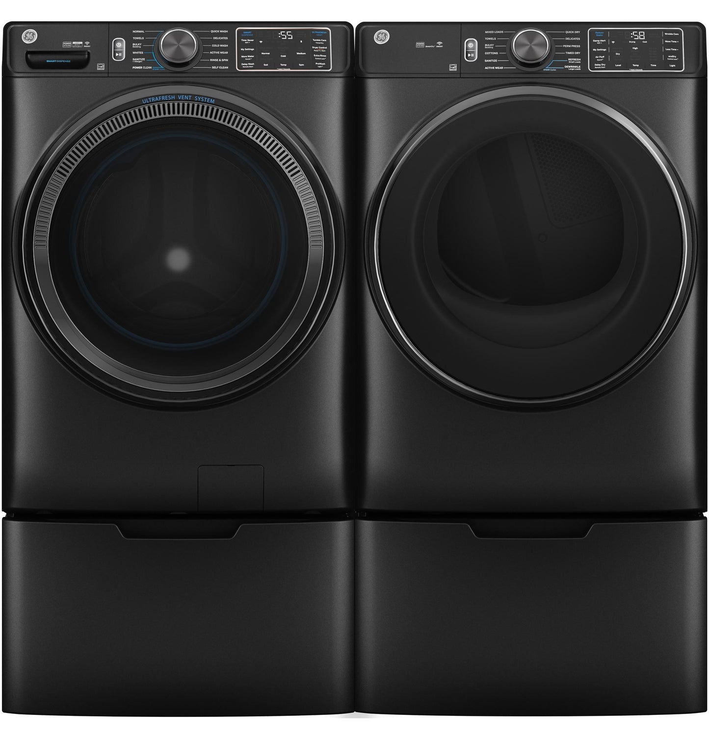 GE APPLIANCES GFD65GSPVDS GE(R) 7.8 cu. ft. Capacity Smart Front Load Gas Dryer with Steam and Sanitize Cycle - GFD65GSPVDS-KT