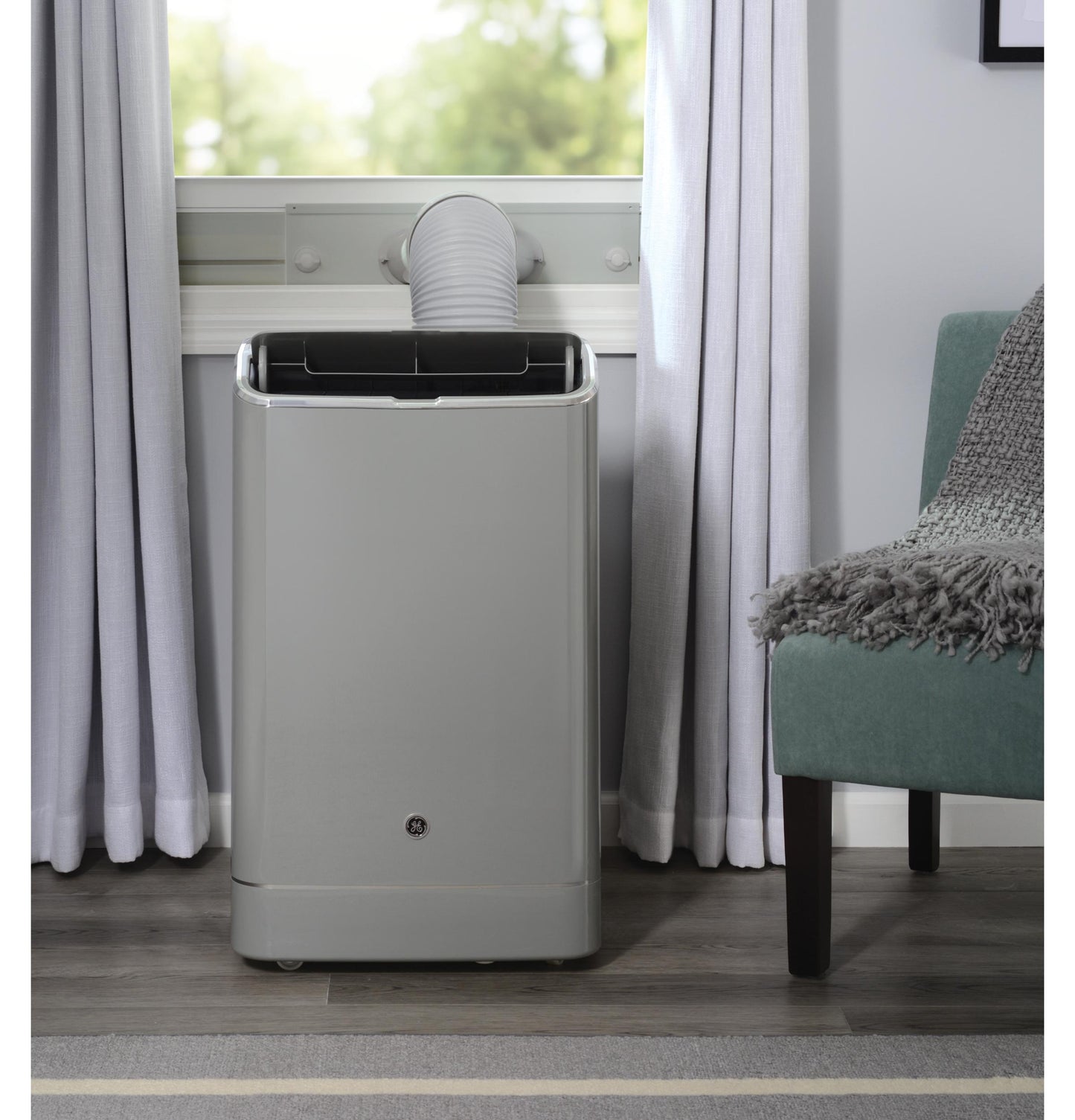 GE APPLIANCES APCD10JASG GE(R) 10,500 BTU Portable Air Conditioner with Dehumidifier and Remote, Grey - APCD10JASG-KT