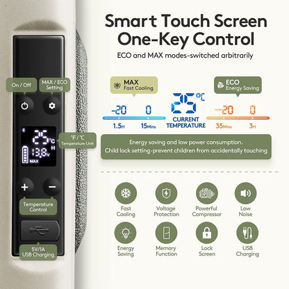 AOBOSI ‎12 Volt Car Fridge 53Qt/50L Green - CL50-GN-WIFI