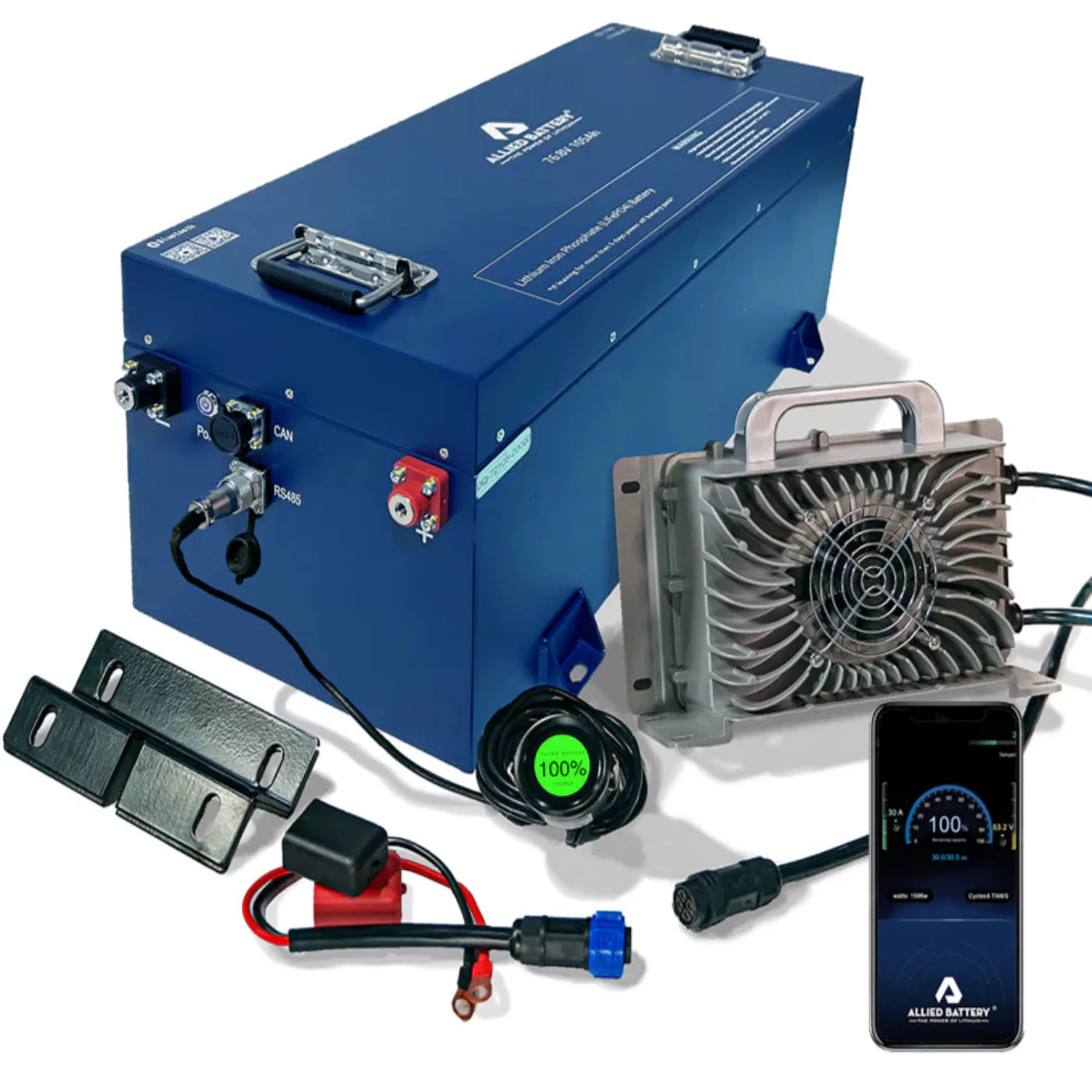 ALLIED LITHIUM 72V 105AH SINGLE BANK GOLF CART & UTV BATTERY  - AB-CMCL-72V-105AH - Club Car DS