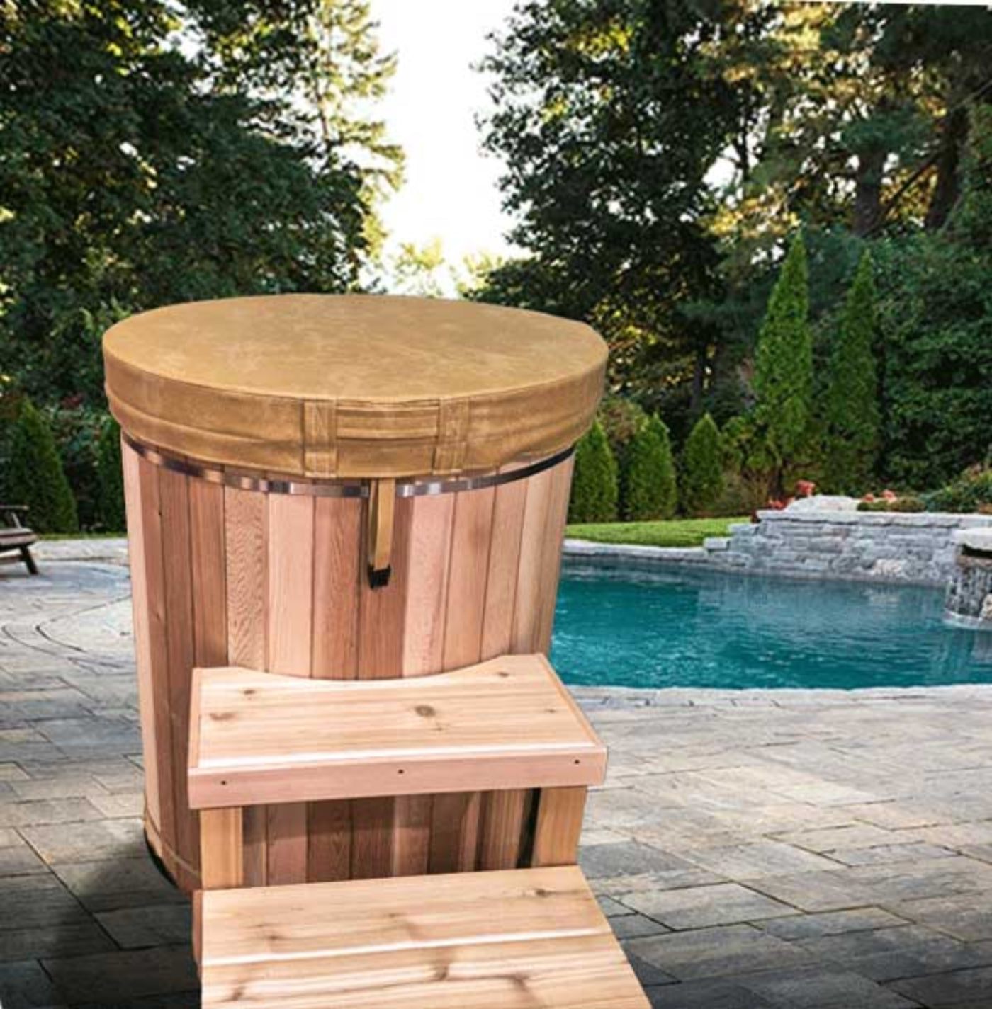 Dundalk LeisureCraft The Arctic Cold Plunge Tub - Knotty Red Cedar - DLARCTIC-KRC